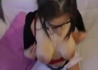 Busty brunette enjoying raw incest on camera